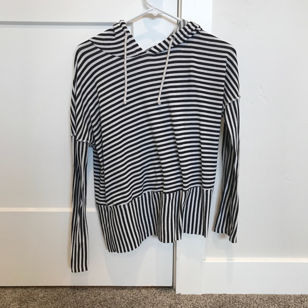 stripes thin hoodie